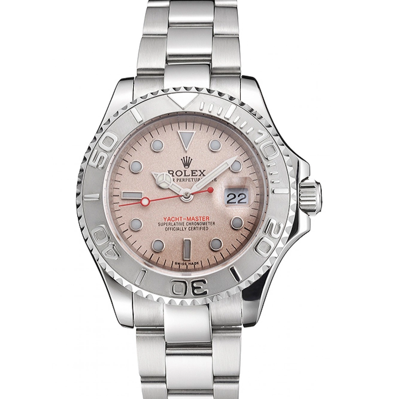 Rolex aaa copy Dial Yacht-Master Swiss Steel Bracelet And Champagne Stainless Case Rolex 0623